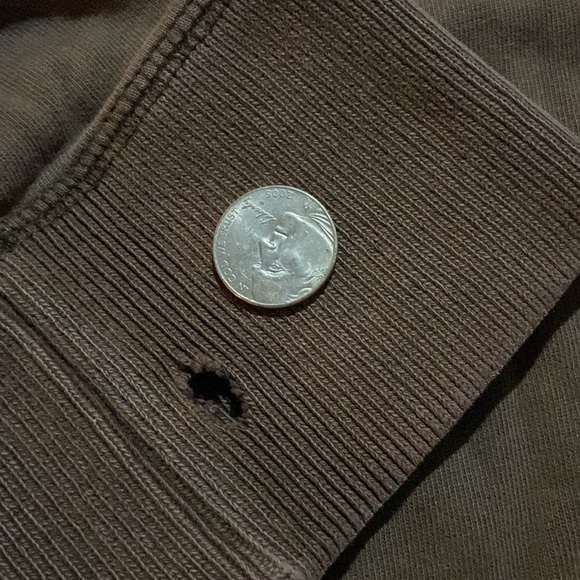 ABERCROMBIE AND FITCH MUSCLE LONG SLEEVE SHIRT BROWN LARGE - Picture 6 of 7